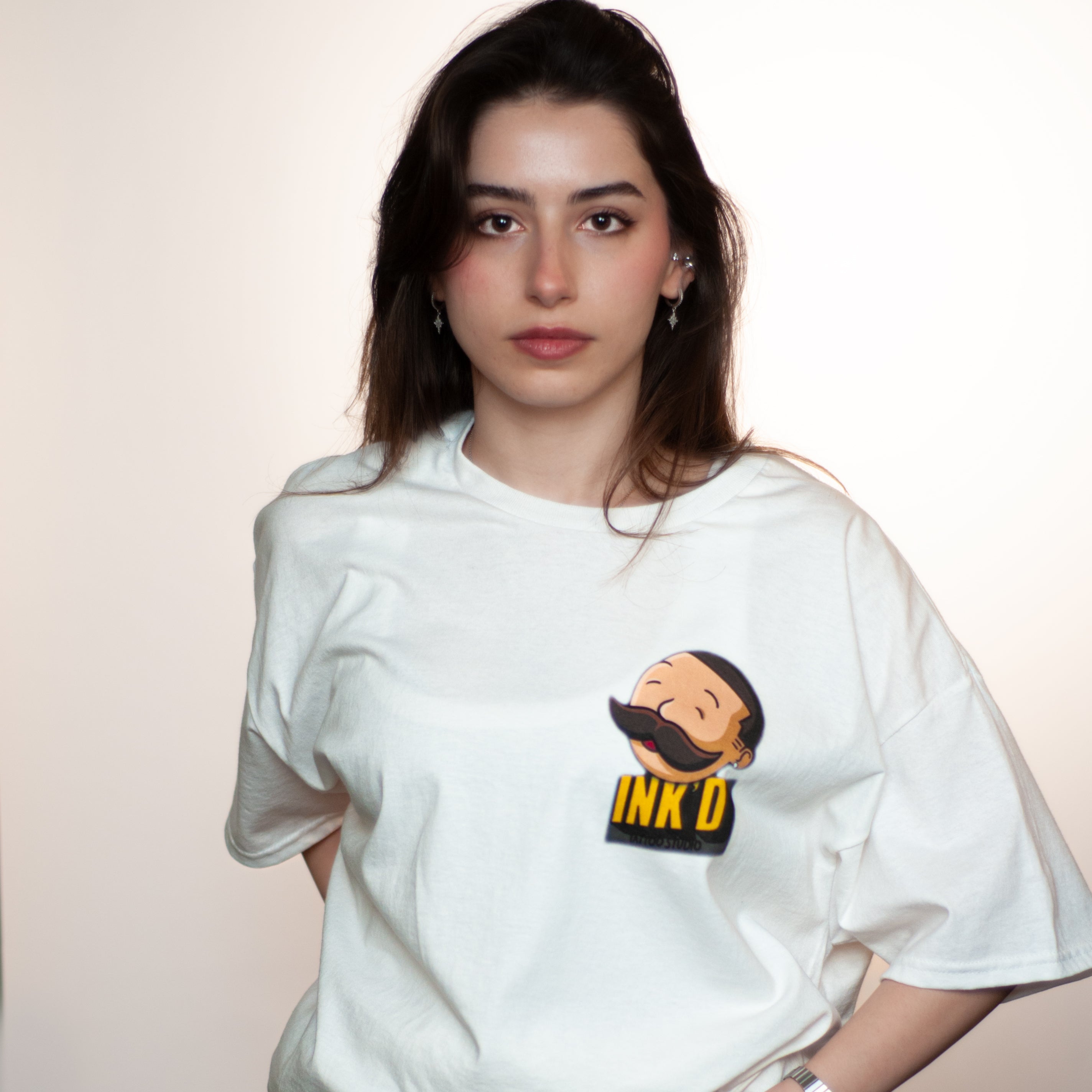 INK'D Oversized White T-Shirt