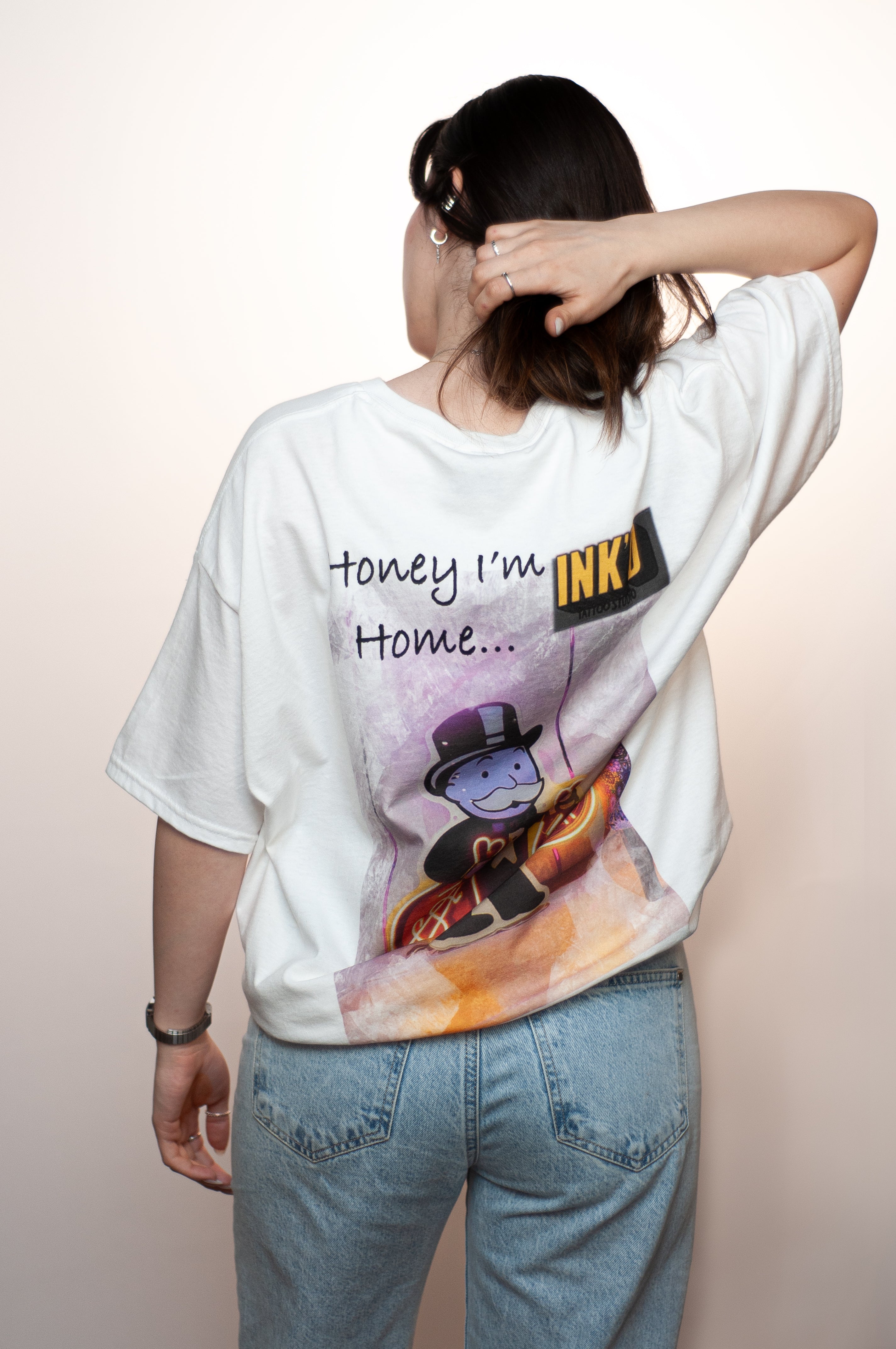 INK'D Oversized White T-Shirt