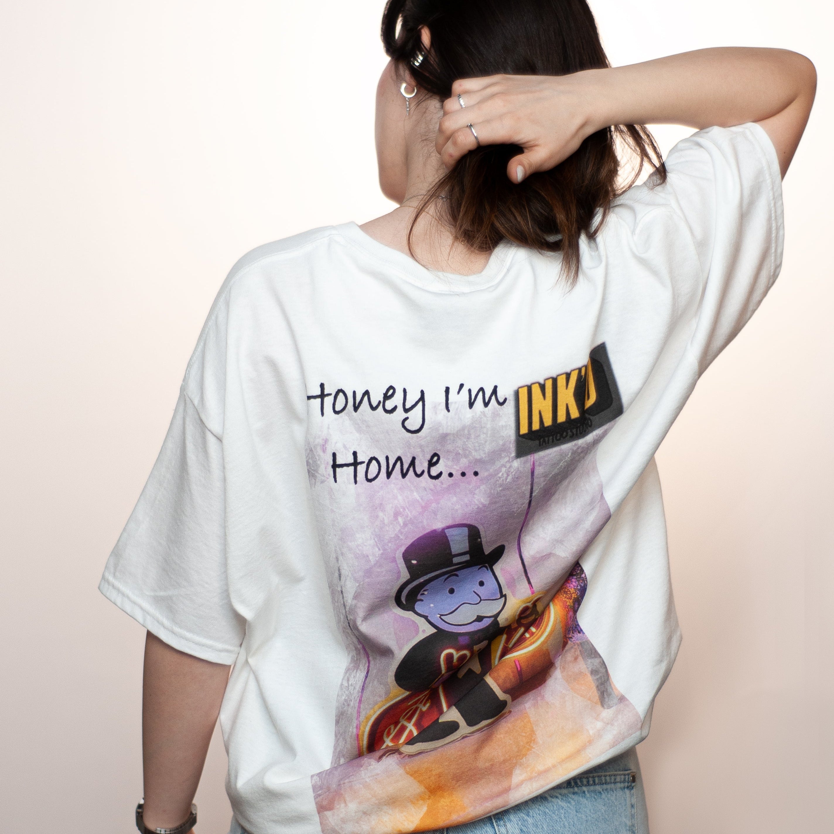 INK'D Oversized White T-Shirt
