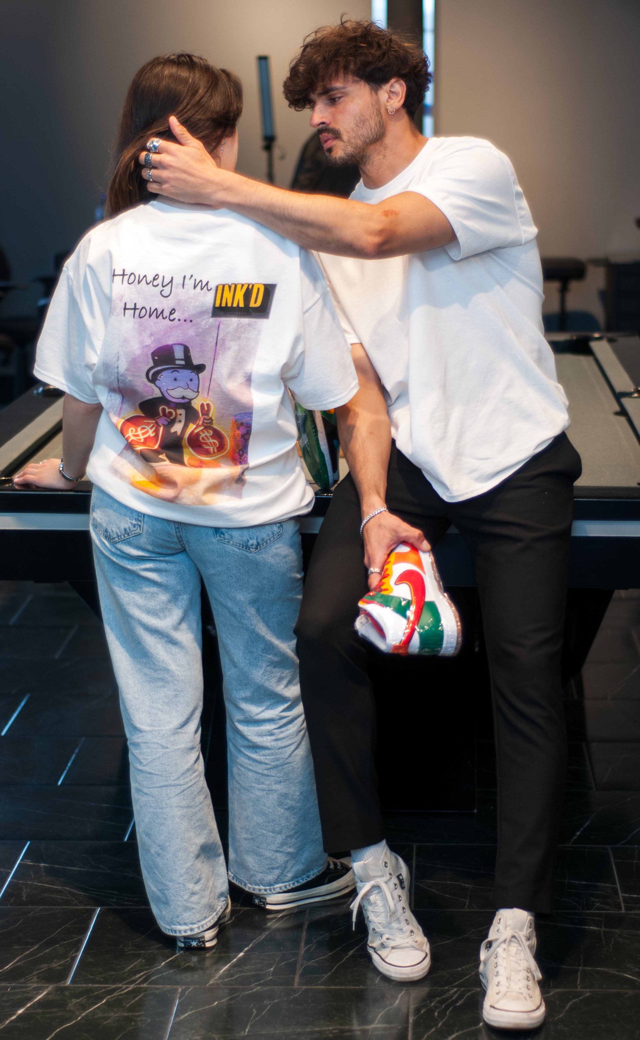 INK'D Oversized White T-Shirt