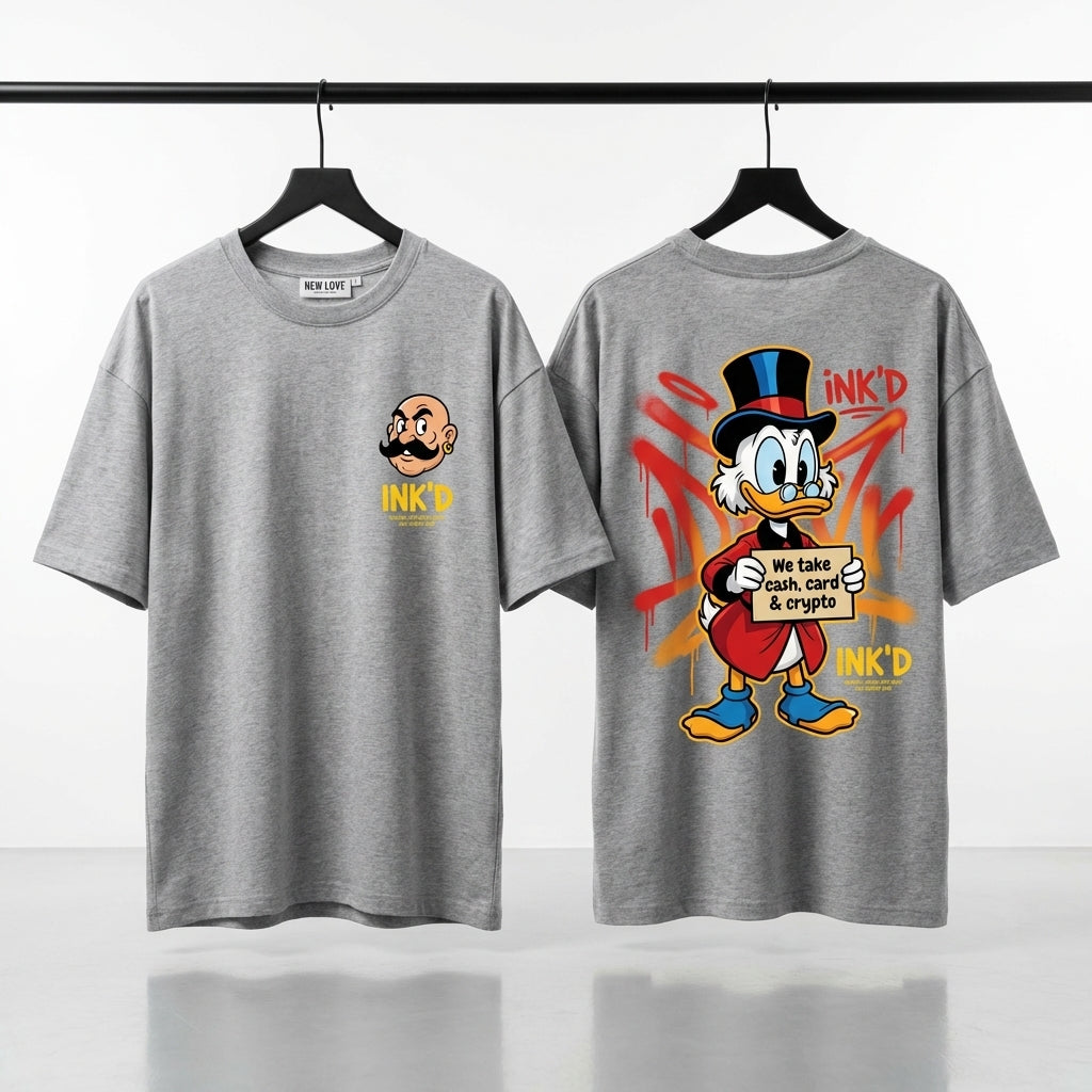 INK'D Oversized Grey T-Shirt
