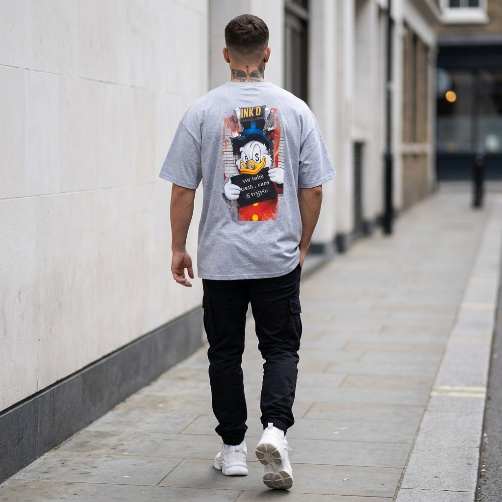 INK'D Oversized Grey T-Shirt