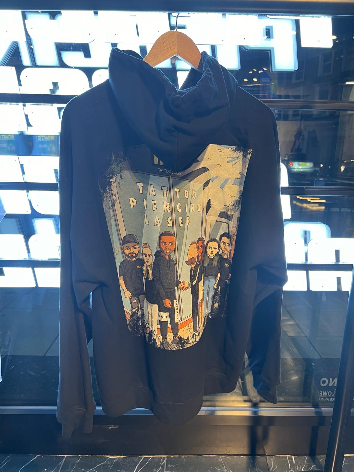 INK'D Oversized Black Hoodie