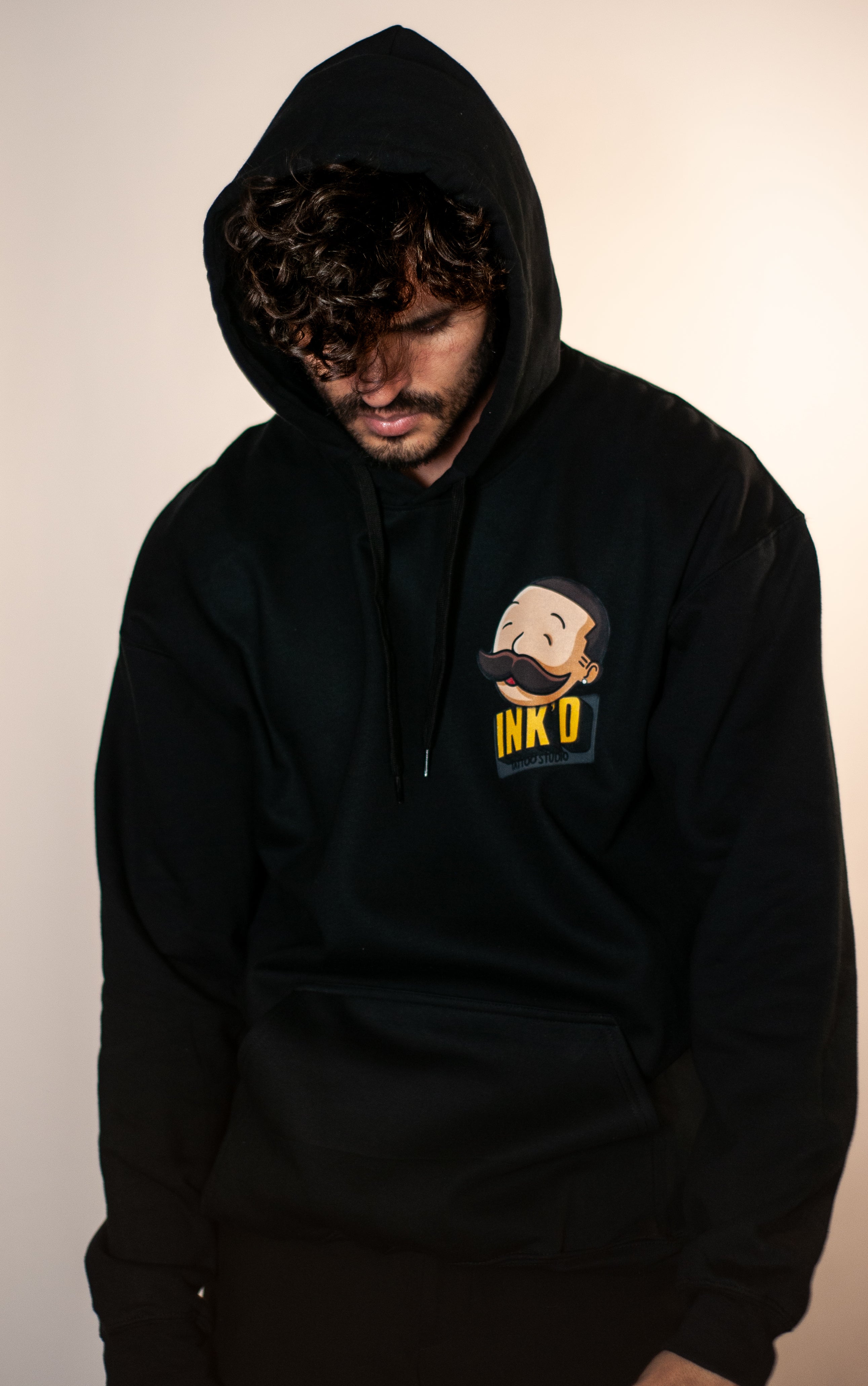 INK'D Oversized Black Hoodie