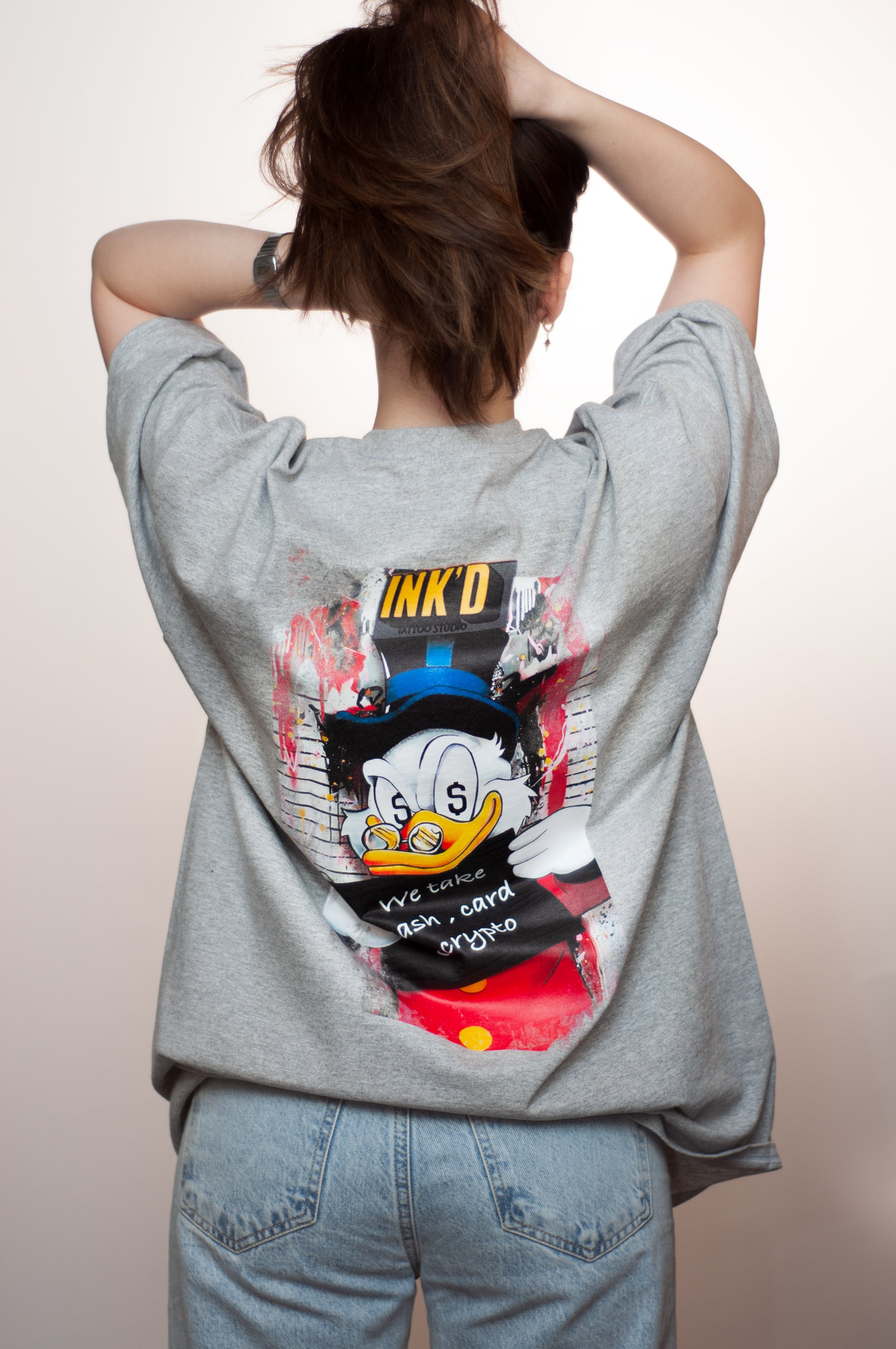 INK'D Oversized Grey T-Shirt