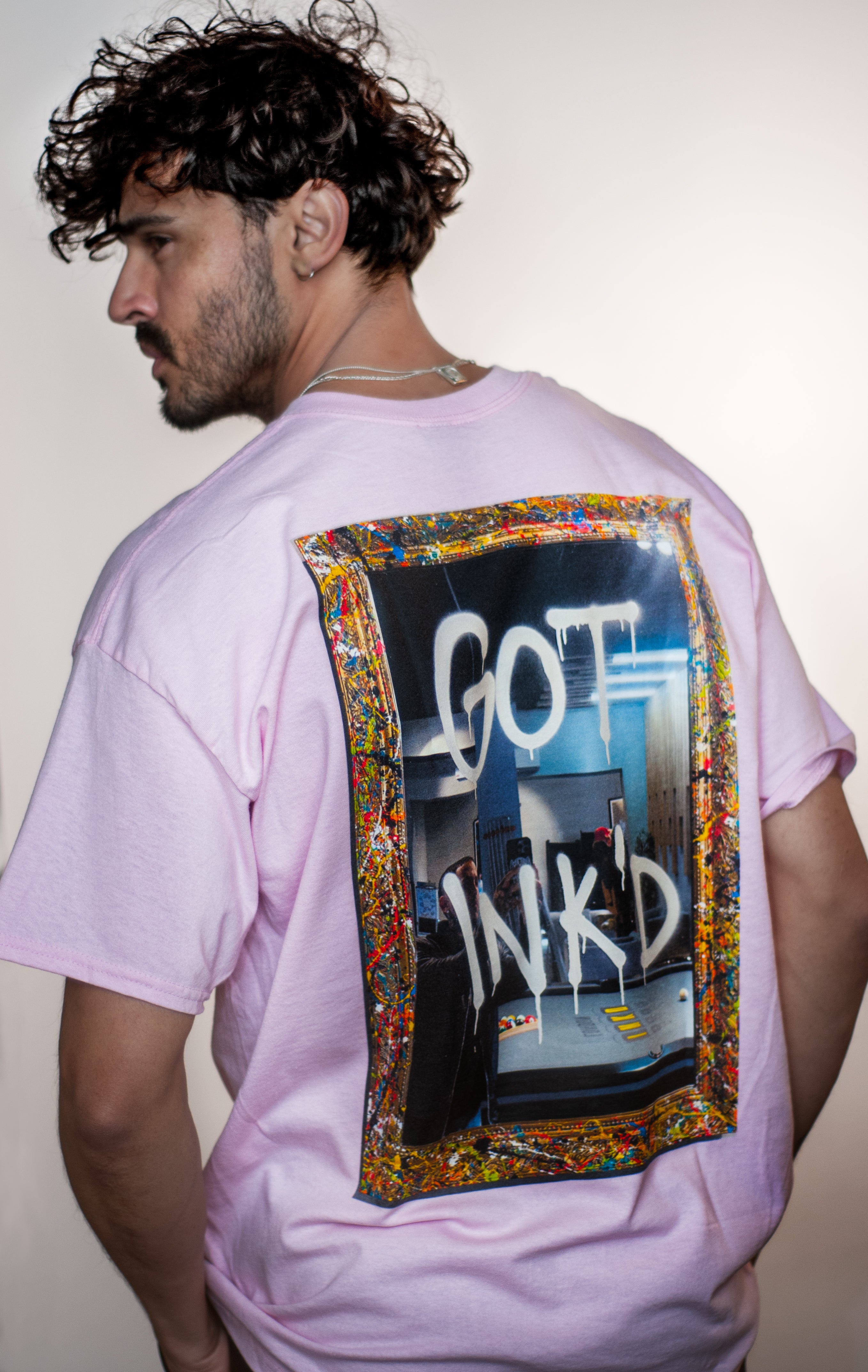 INK'D Oversized Pink T-Shirt