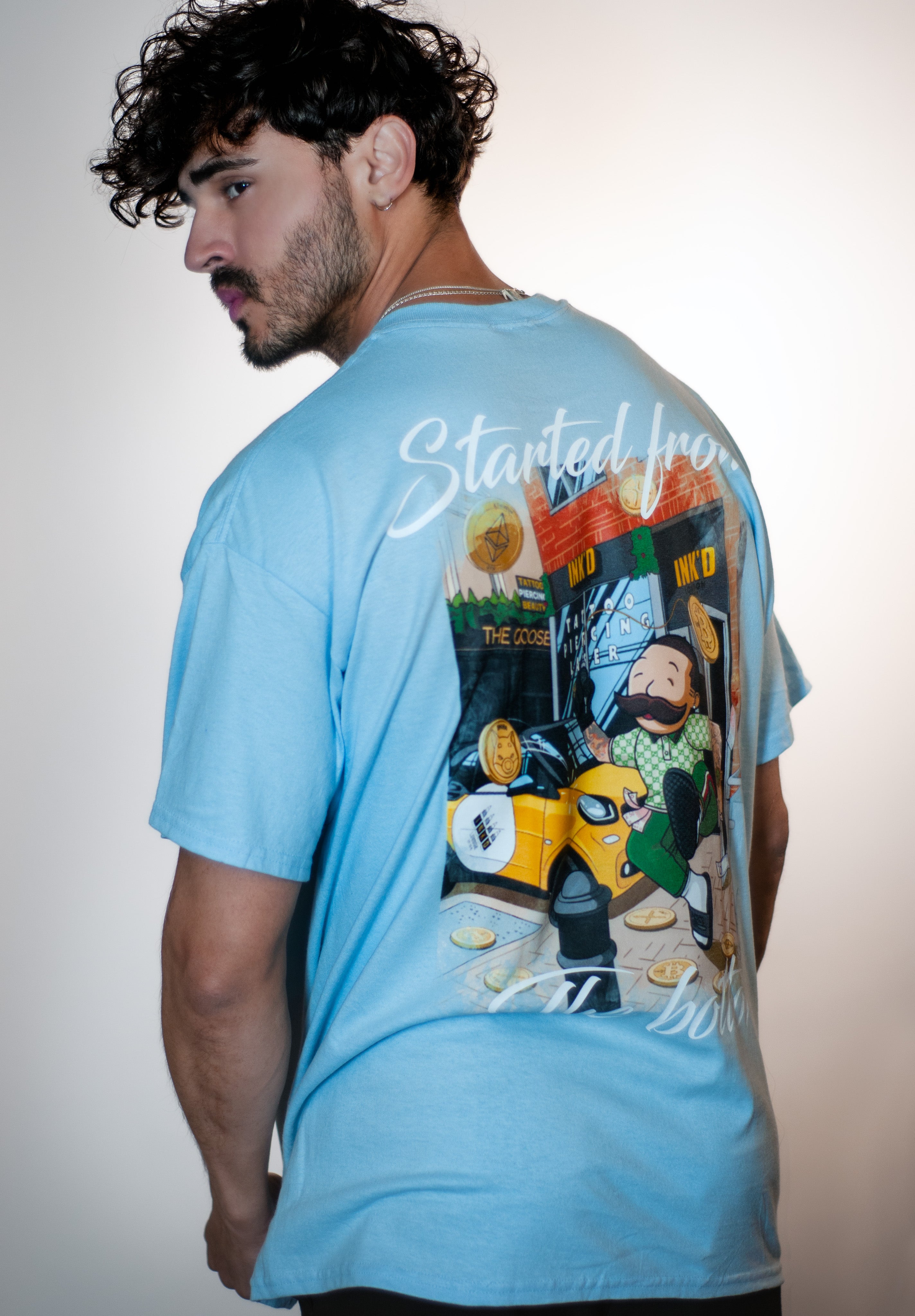 INK'D Oversized Blue T-Shirt