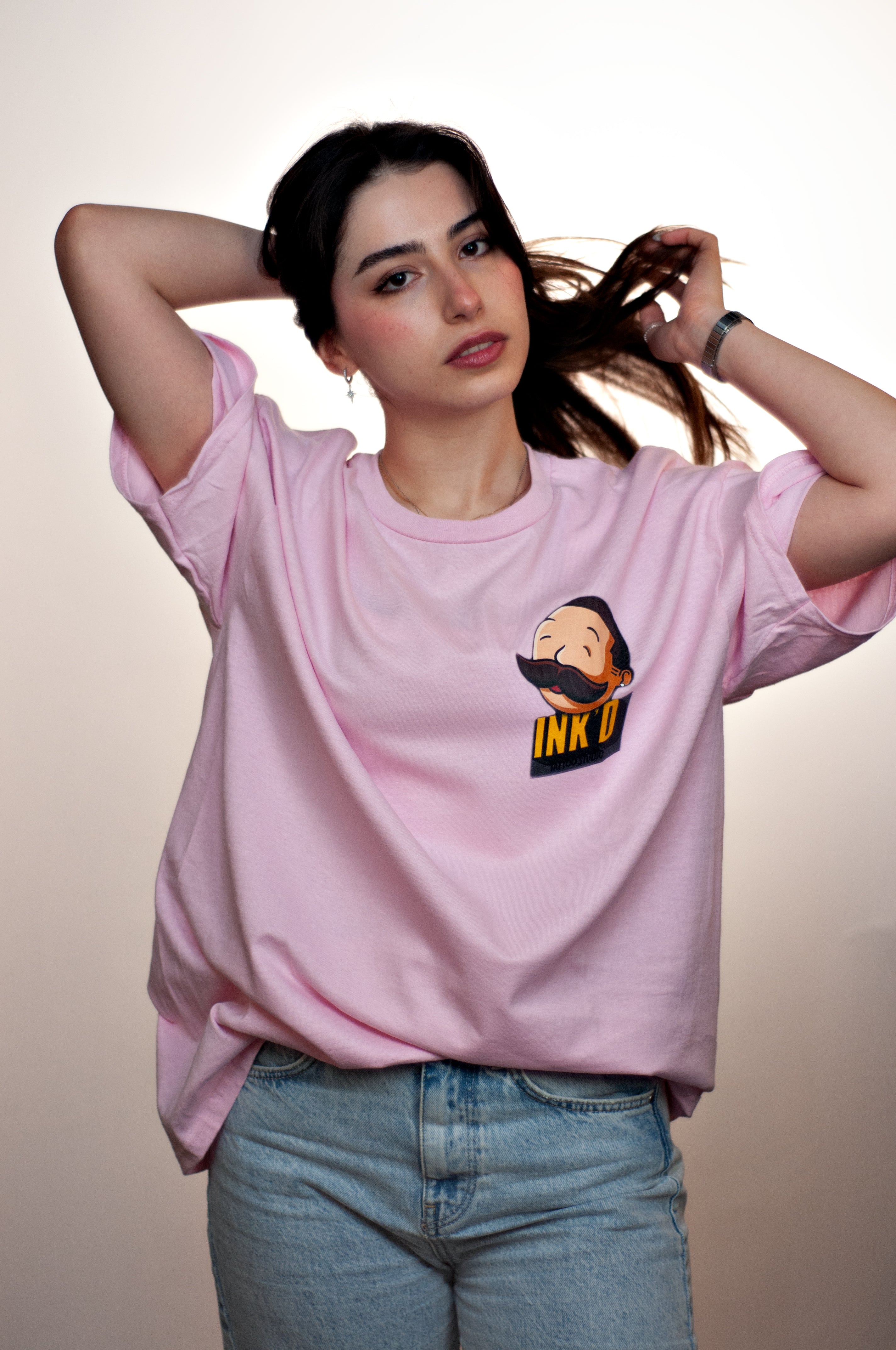 INK'D Oversized Pink T-Shirt