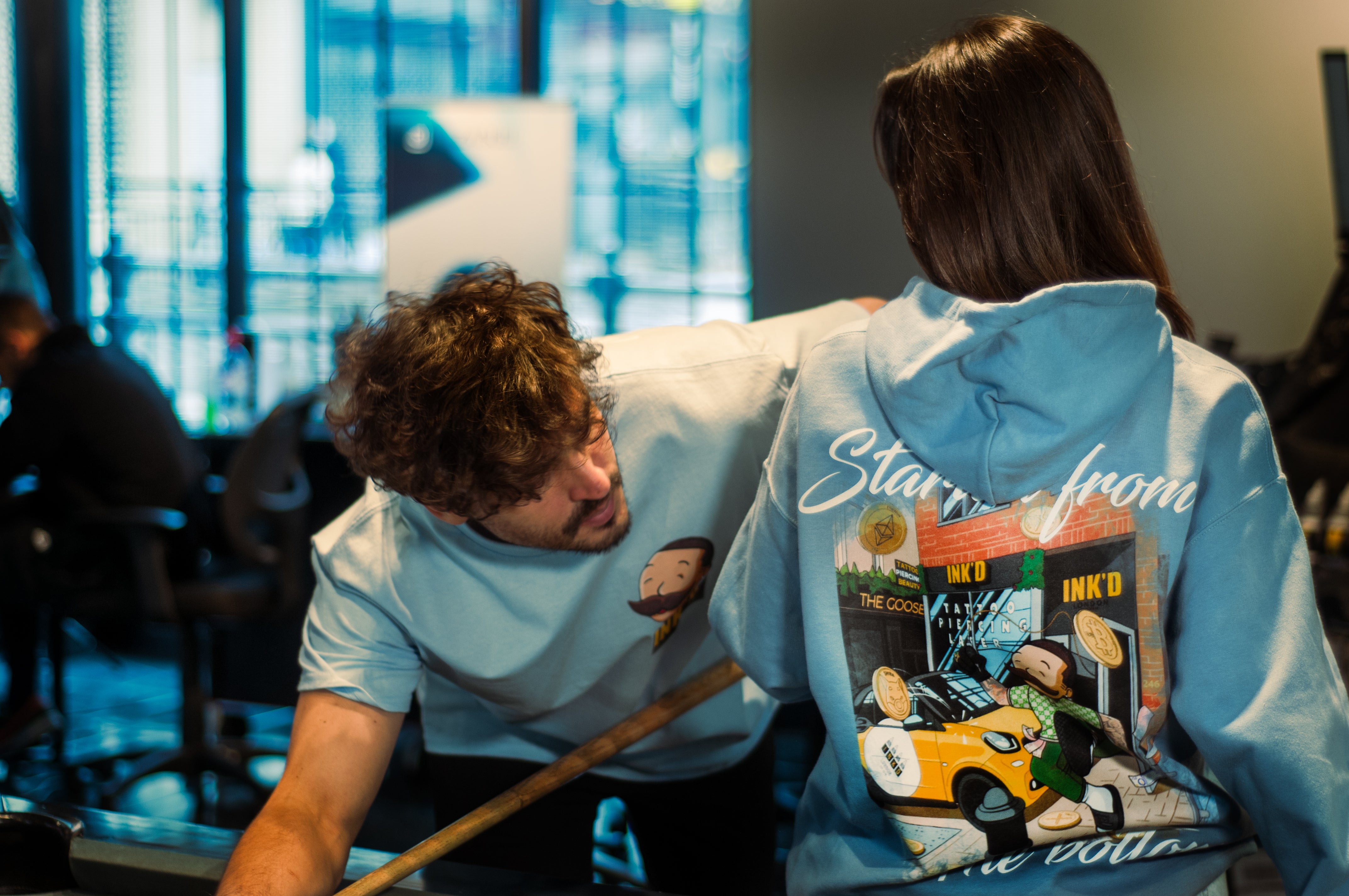 INK'D Oversized Blue T-Shirt