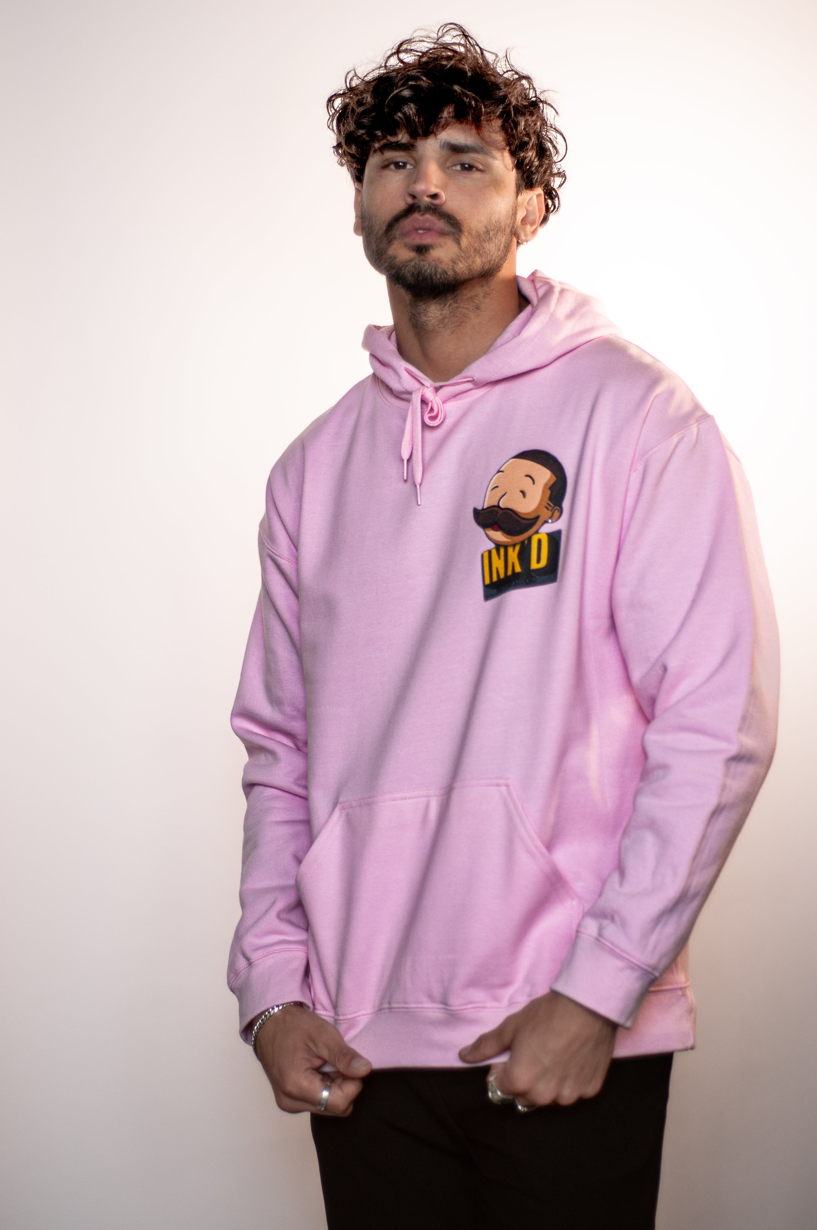 INK'D Oversized Pink Hoodie