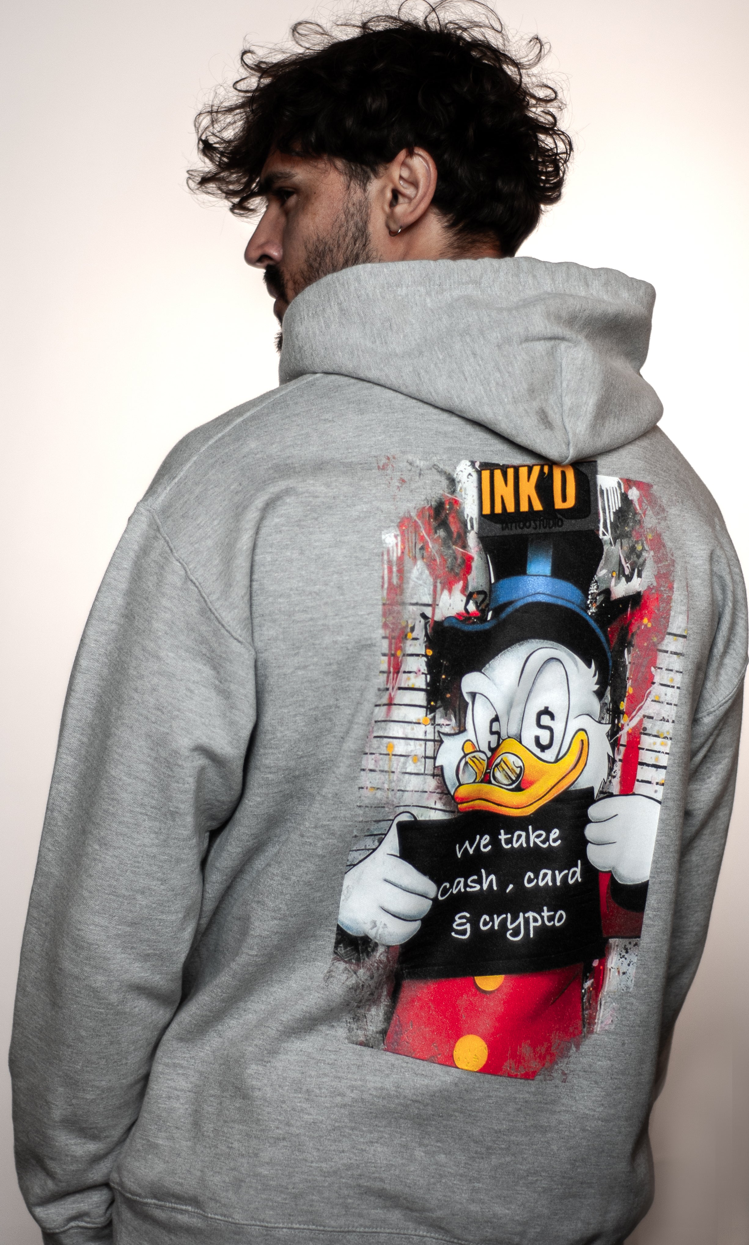 INK'D Oversized Grey Hoodie