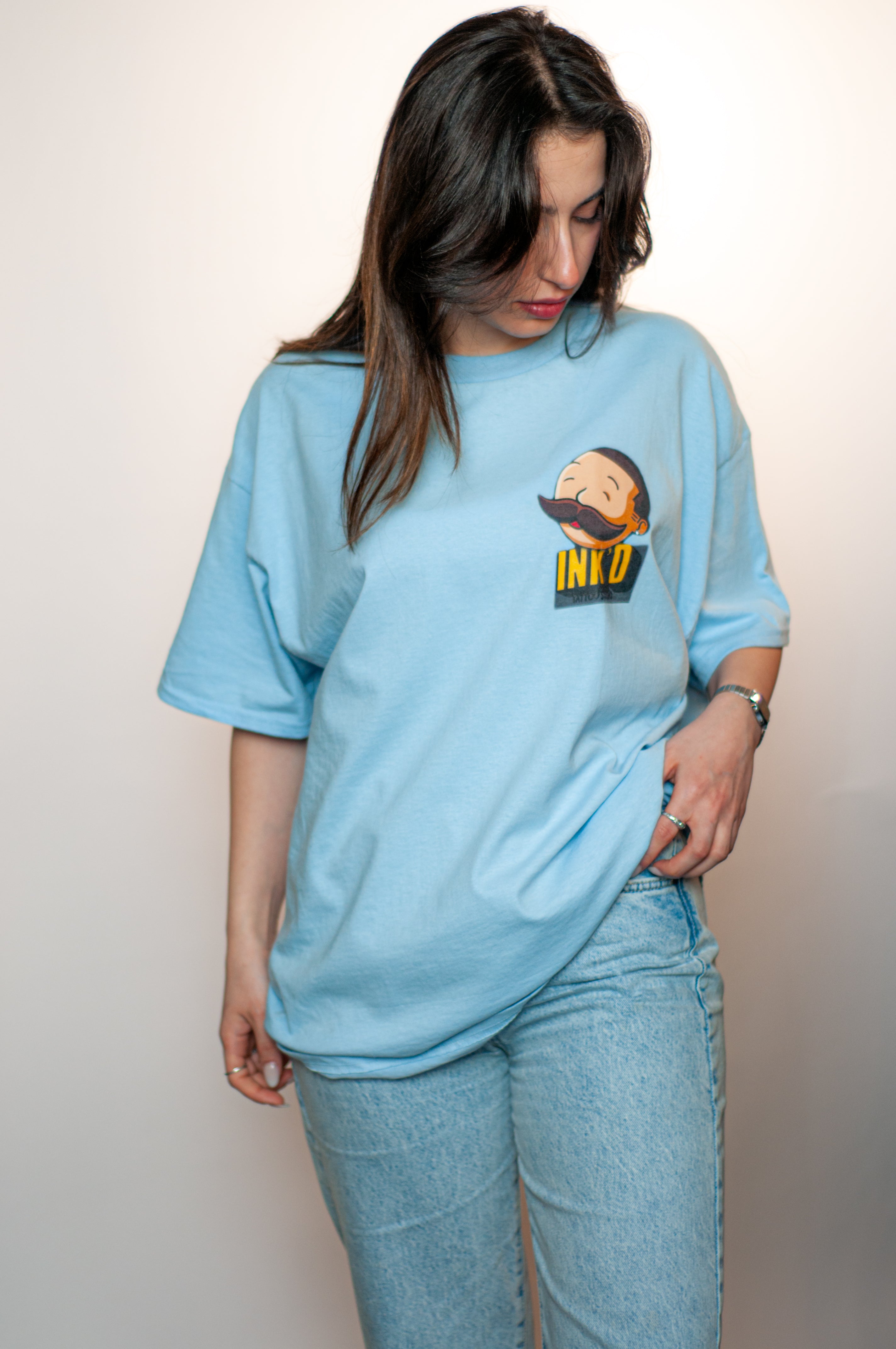 INK'D Oversized Blue T-Shirt